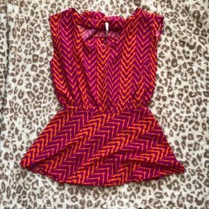 Paper Crane Peplum Blouse